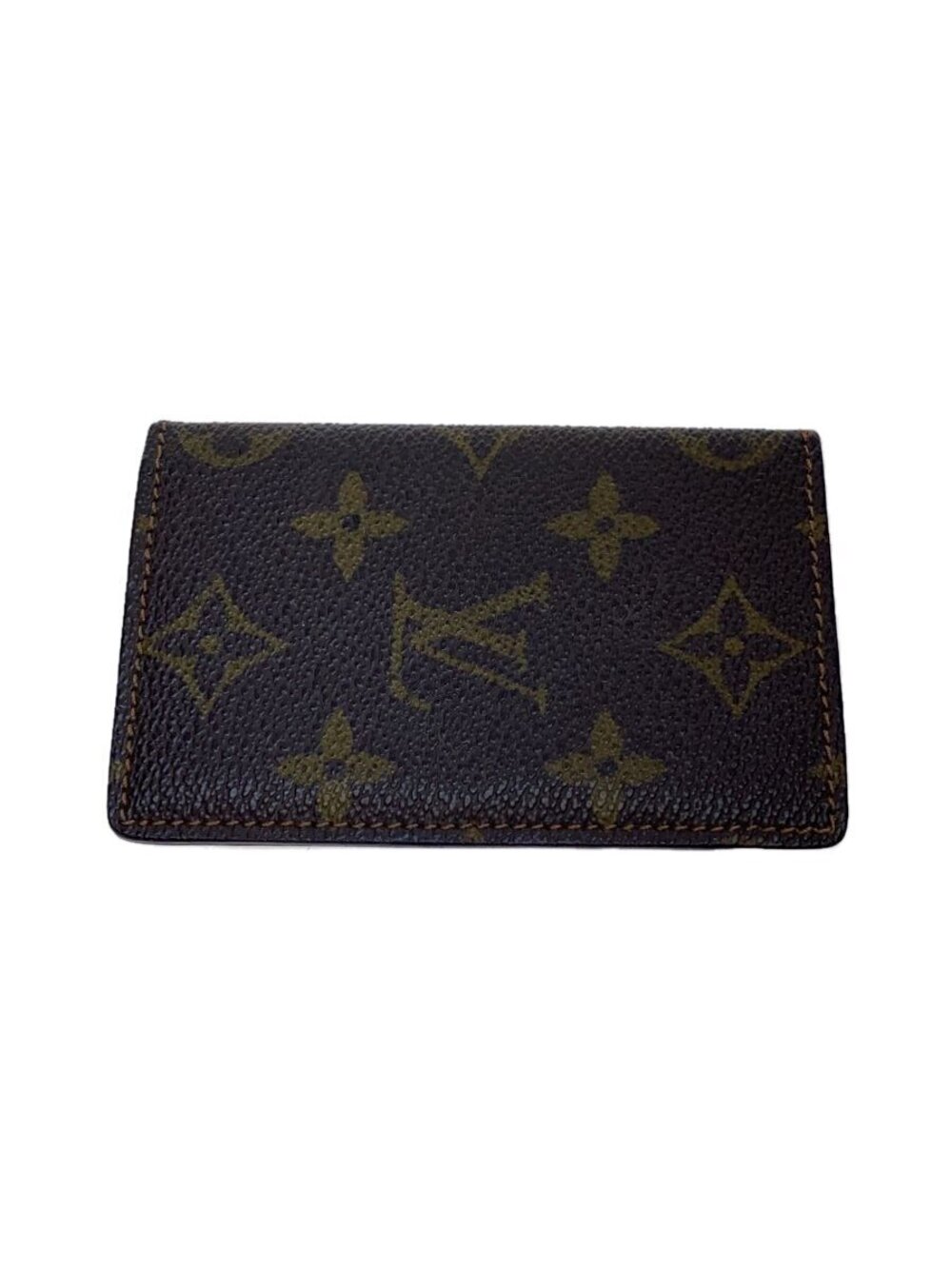 LOUIS VUITTON Pochette Carte Visite Monogram Canvas Brown All over